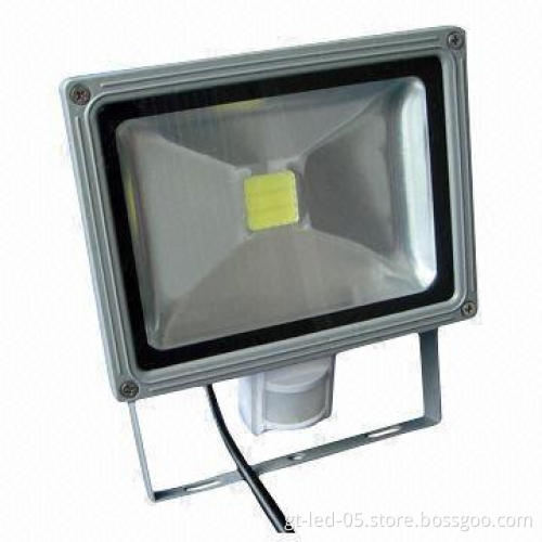 50W LED Sensor Floodlight with 5m Diameter Sensor Range and 47 to 63Hz Frequency Range